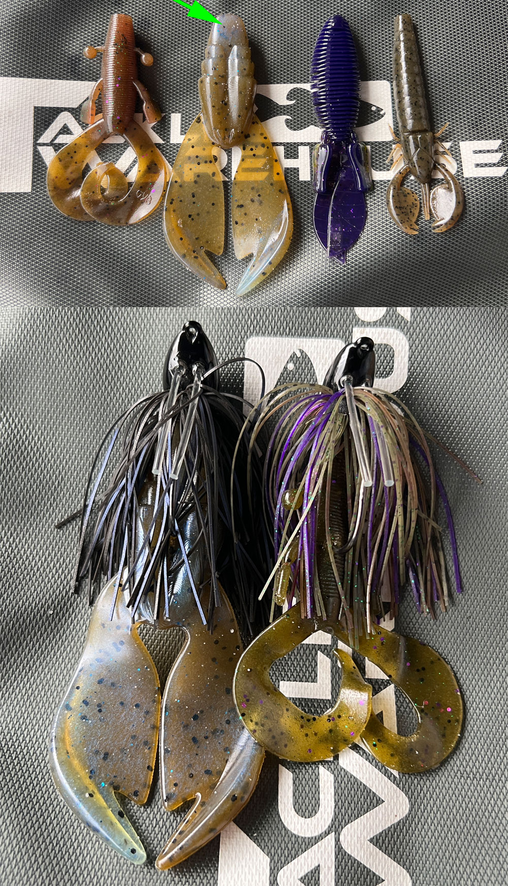 2 PACKAGES - LUCK-E-STRIKE 3 PRE-RIGGED DARTING SHAD - 2 COLORS